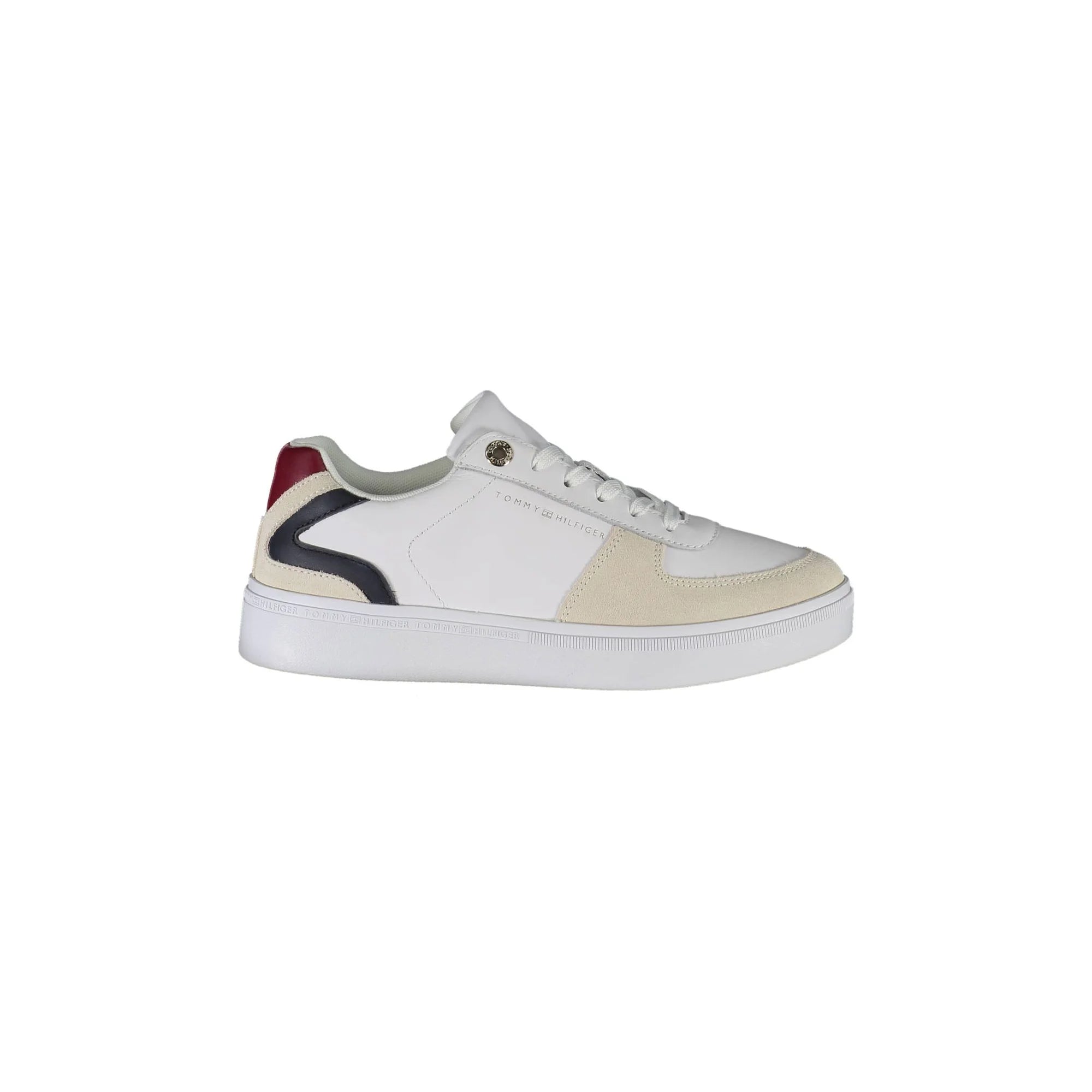 TOMMY HILFIGER Scarpe Sneakers Donna Bianche con Dettagli a Contrasto Bianco - foto prodotto